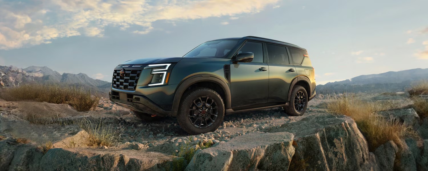 Close-up of the all-new 2025 Nissan Armada's rugged wheel and tire designe