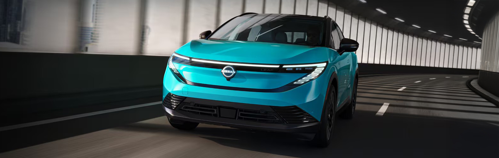 Finch Nissan's vehicle showroom - Nissan Leaf