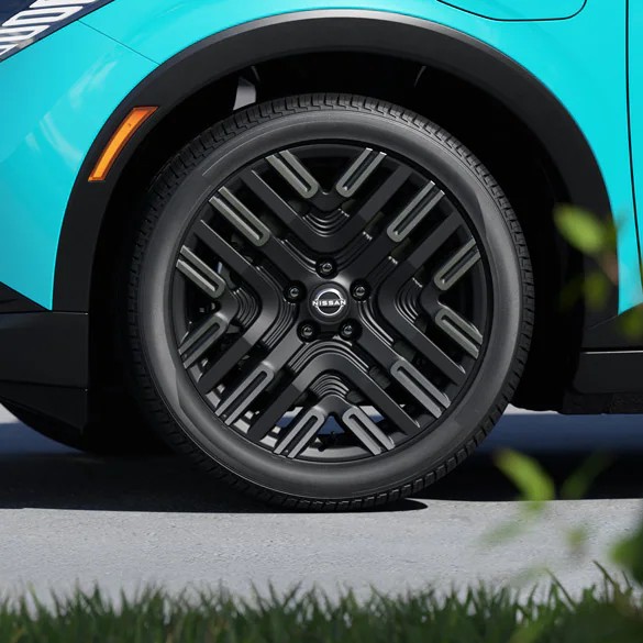 2026 Nissan Leaf close-up of 19inch Aluminum-alloy wheels