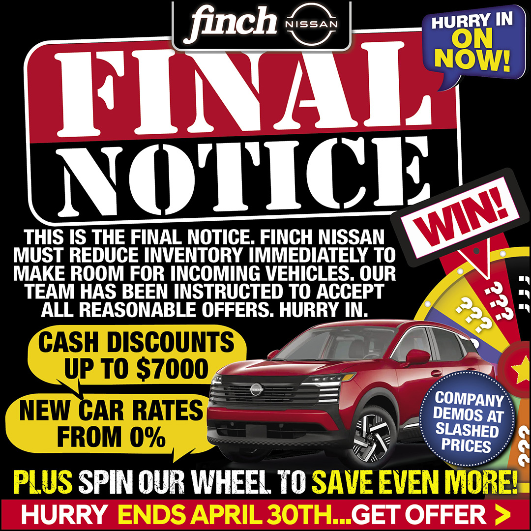 Final notice at Finch Nissan